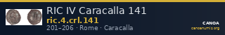 RIC IV Caracalla 141 — CANOA
