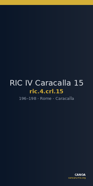 RIC IV Caracalla 15 — CANOA