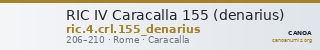 RIC IV Caracalla 155 (denarius) — CANOA