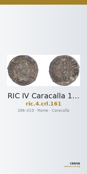 RIC IV Caracalla 161 — CANOA