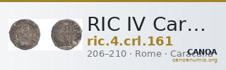 RIC IV Caracalla 161 — CANOA