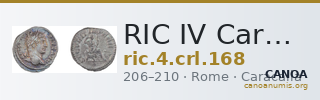 RIC IV Caracalla 168 — CANOA