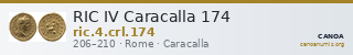 RIC IV Caracalla 174 — CANOA
