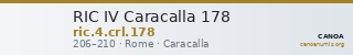 RIC IV Caracalla 178 — CANOA
