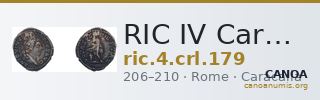 RIC IV Caracalla 179 — CANOA