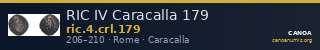RIC IV Caracalla 179 — CANOA