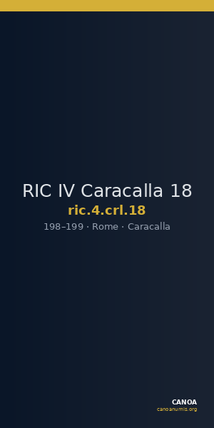 RIC IV Caracalla 18 — CANOA