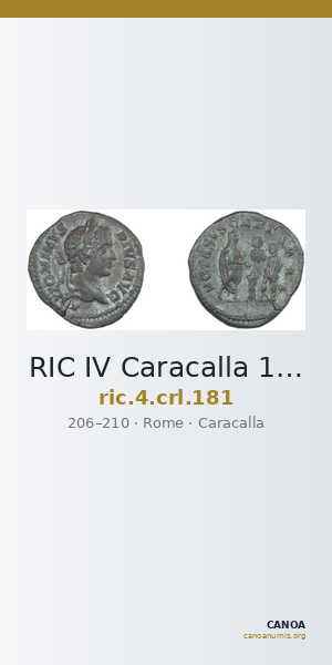 RIC IV Caracalla 181 — CANOA