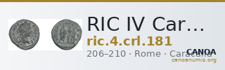 RIC IV Caracalla 181 — CANOA