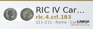 RIC IV Caracalla 183 — CANOA