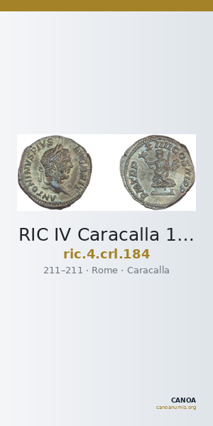 RIC IV Caracalla 184 — CANOA