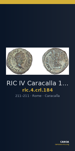 RIC IV Caracalla 184 — CANOA