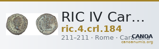 RIC IV Caracalla 184 — CANOA