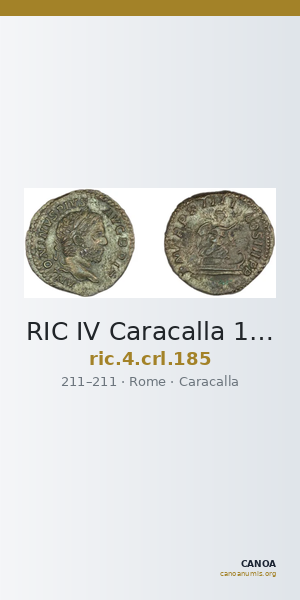 RIC IV Caracalla 185 — CANOA