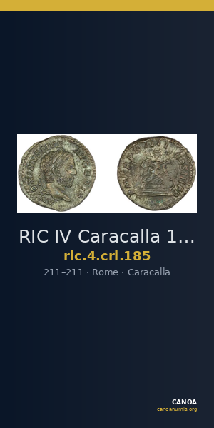 RIC IV Caracalla 185 — CANOA