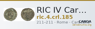 RIC IV Caracalla 185 — CANOA