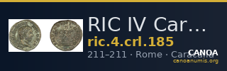 RIC IV Caracalla 185 — CANOA