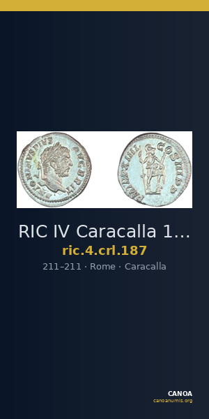 RIC IV Caracalla 187 — CANOA