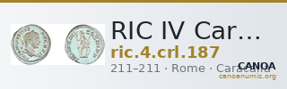 RIC IV Caracalla 187 — CANOA