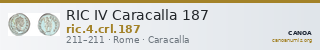 RIC IV Caracalla 187 — CANOA