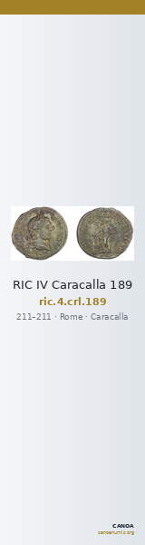 RIC IV Caracalla 189 — CANOA