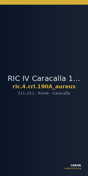 RIC IV Caracalla 190A (aureus) — CANOA