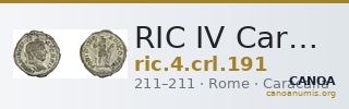 RIC IV Caracalla 191 — CANOA
