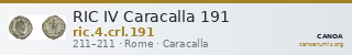 RIC IV Caracalla 191 — CANOA