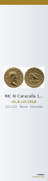 RIC IV Caracalla 191A — CANOA