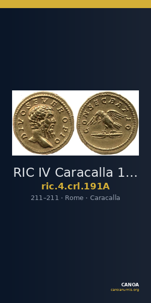 RIC IV Caracalla 191A — CANOA