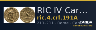 RIC IV Caracalla 191A — CANOA
