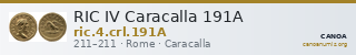 RIC IV Caracalla 191A — CANOA
