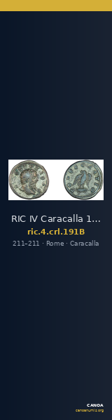 RIC IV Caracalla 191B — CANOA