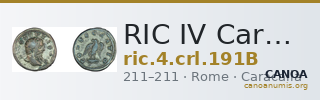 RIC IV Caracalla 191B — CANOA
