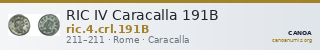 RIC IV Caracalla 191B — CANOA