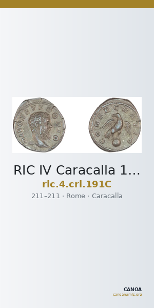 RIC IV Caracalla 191C — CANOA