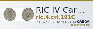 RIC IV Caracalla 191C — CANOA