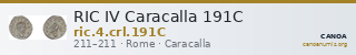 RIC IV Caracalla 191C — CANOA