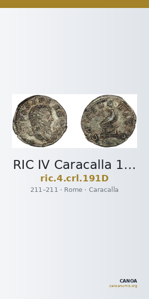 RIC IV Caracalla 191D — CANOA