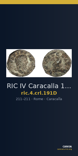 RIC IV Caracalla 191D — CANOA