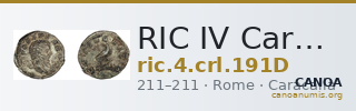 RIC IV Caracalla 191D — CANOA