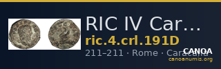 RIC IV Caracalla 191D — CANOA