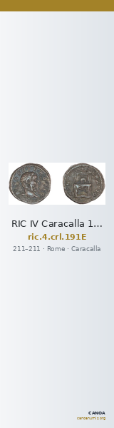 RIC IV Caracalla 191E — CANOA