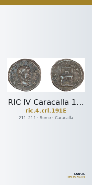 RIC IV Caracalla 191E — CANOA