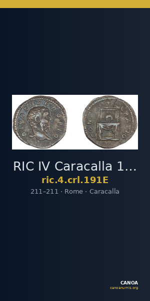 RIC IV Caracalla 191E — CANOA