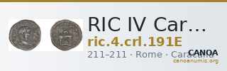 RIC IV Caracalla 191E — CANOA