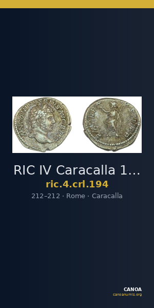 RIC IV Caracalla 194 — CANOA