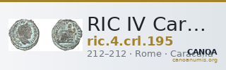 RIC IV Caracalla 195 — CANOA