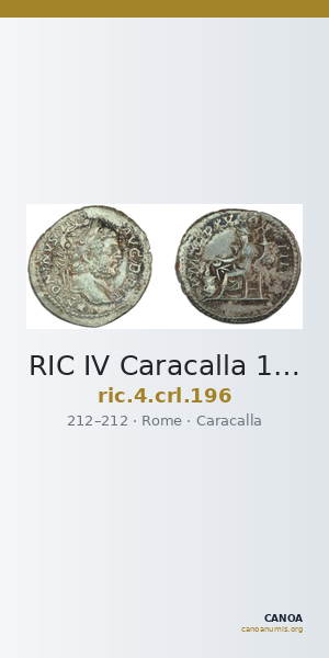 RIC IV Caracalla 196 — CANOA