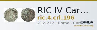 RIC IV Caracalla 196 — CANOA